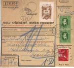Accompanying address for the parcel. Budapest 1947.